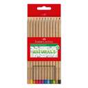 Faber-Castell Naturals Color Pencils, FSC Wood, Hex Barrel, Plastic-Free Pack, Non-Toxic, Enhance Creativity for Kids, Ideal for School & Craft – Cardboard Pack of 12 0