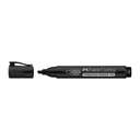 Faber-Castell Permanent Marker P20, Refillable, Bullet Tip, 2.0 mm, Waterproof, Smooth & Bright Writing, Ideal for Marking & Labelling, Black – Box of 10 1