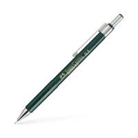 Faber-Castell TK-Fine 9715 Mechanical Pencil with Built-In Eraser, Drafting Tip, 0.5 mm, Retractable Sleeve, Fine Lines, Ideal for Technical Drawing & Writing - Green
