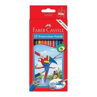 Faber-Castell Water Color Pencils, Parrot Design, Full Length, Break Resistant, HangTab Box, Washable, Ideal for Kids Craft & Drawing, Assorted - Box of 12