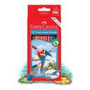 Faber-Castell Water Color Pencils, Parrot Design, Full Length, Break Resistant, HangTab Box, Washable, Ideal for Kids Craft & Drawing, Assorted - Box of 12 1