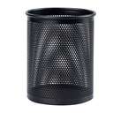 Deli Mesh Pen Holder, Round Shape, Heavy-Duty, Weighted Steel Base For More Durability - Black 0