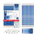 Staedtler Value Pack of Norica Pencils, Noris Club Crayons & Oil Pastels with Sharpener and Eraser, Classroom Art Kit - Bundle of 5 Items 0