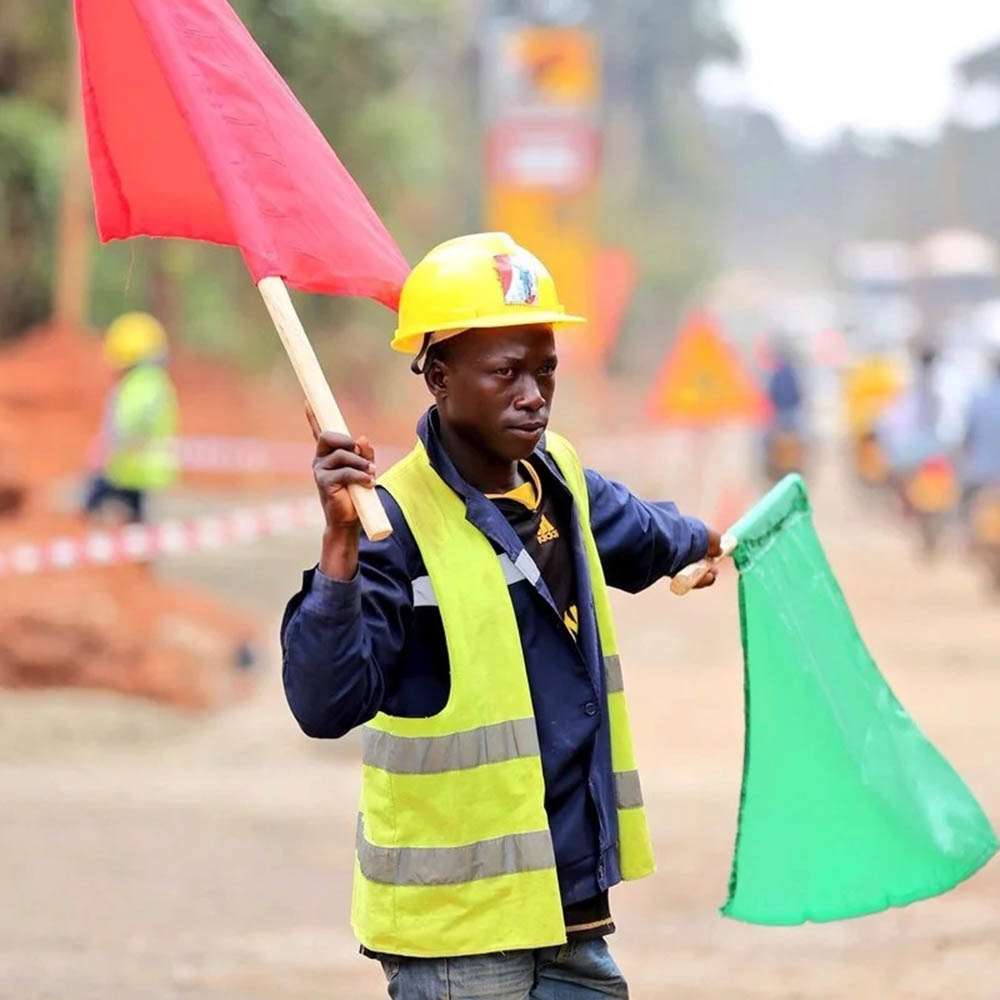 Banksman Safety Flag - Red 2