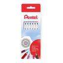 Pentel Superb Ballpoint Pens, 0.7 mm Fine, Reliable Oil-Based, Smooth Writing, Ideal for Registers & Forms, Transparent Barrel, Blue – Pack of 8 0