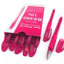 Pentel Feel-It Ballpoint Pen, 1.0 mm Medium, Smooth Low-Viscosity, Slim Barrel, Ideal for Forms & Notes, Pink – Pack of 12 1