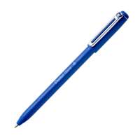 Pentel iZee Ballpoint Pen, 0.7 mm Fine, Low-Viscosity Ink, Smooth & Clean, Honeycomb Grip, Metal Clip, Ideal for Everyday Writing - Blue