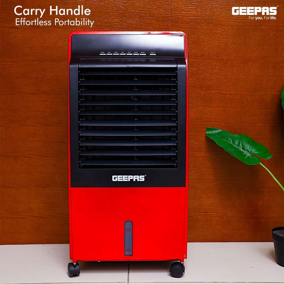 Geepas Air Cooler & Humidifier 3 Modes (Normal/Natural/Sleep) with Indicator Lights Auto Horizontal Swing 5