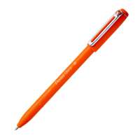 Pentel iZee Ballpoint Pen, 0.7 mm Fine, Low-Viscosity Ink, Smooth & Clean, Honeycomb Grip, Metal Clip, Ideal for Everyday Writing & Headings - Orange