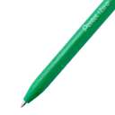 Pentel iZee Ballpoint Pen, 0.7 mm Fine, Low-Viscosity Ink, Smooth & Clean, Honeycomb Grip, Metal Clip, Ideal for Everyday Writing, Green – Pack of 12 1