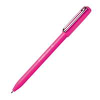 Pentel iZee Ballpoint Pen, 1.0 mm Medium, Low-Viscosity Ink, Smooth & Clean, Honeycomb Grip, Metal Clip, Ideal for Everyday Writing & Lettering, Pink – Pack of 12
