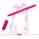 Pentel iZee Ballpoint Pen, 1.0 mm Medium, Low-Viscosity Ink, Smooth & Clean, Honeycomb Grip, Metal Clip, Ideal for Everyday Writing & Lettering, Pink – Pack of 12 5