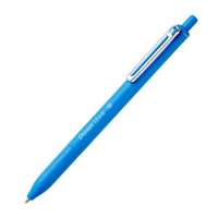 Pentel iZee Retractable Ballpoint Pen, 0.7 mm Fine, Low-Viscosity Ink, Smooth & Clean, Honeycomb Grip, Metal Clip, Ideal for Everyday Writing - Sky Blue