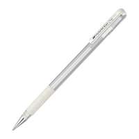 Pentel Hybrid Gel Grip Pen, 0.8 mm, Opaque Coverage, Smooth Pigment, Rubber Grip, Ideal for Dark Paper & Highlights - White Ink