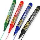 Pentel Permanent Markers, Bullet Tip, Low-Odour Ink, Smooth Flow, Ideal for Everyday Labelling & Marking, Assorted Colors – Pack of 4 0