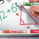 Pentel Whiteboard Marker, Bullet Tip, Comfortable Grip, Bold Lines, Low-Odour, Smooth Flow, Ideal for School & Office Use - Green 5