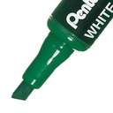 Pentel Maxiflo Whiteboard Marker Slim, Chisel Tip, Push-Button Ink Revival, Smooth Flow, Comfortable Grip, Ideal for School & Office Use, Green – Box of 12 2