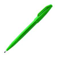 Pentel Sign Pen, Fibre Tip 2 mm, Smooth Water-Based, Classic Writing, Rich Color, Comfortable Grip, Ideal for Office Use - Green Ink