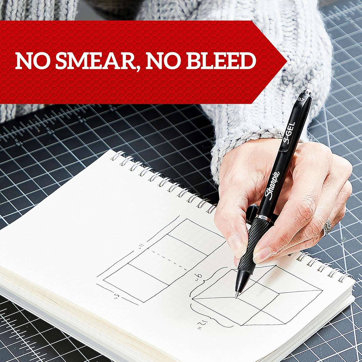 Sharpie S-Gel Pens, 0.7 mm, No-Smear Gel, Smooth Writing, Contoured Grip, Ideal for Everyday Notes, Assorted Colors – Pack of 3 7