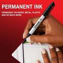 Sharpie Permanent Marker, Fine Tip, Smear-Resistant, Smudge Free, Quick Dry, Smooth Flow, Opaque on Dark Surfaces, Ideal for Marking & Writing, Red - Pack of 12 5