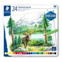 Staedtler Coloring Pencils, Soft Leads, Classic Hex Barrel, Smooth Flow, Rich Texture, Comfortable Grip, Ideal for Everyday Drawing & Colouring, Assorted - Pack of 24 Colors 0