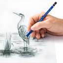 Staedtler Mars Lumograph Aquarell Water-Soluble Graphite Set with Waterbrush, Smooth Wash Effects, Great Texture, Ideal for Craft & Drawing 2