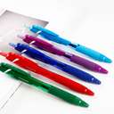 Uni-ball Jetstream Colors Retractable Ball Pen, 1.0 mm, Hybrid Quick-Dry Ink, Smooth & Clean, Smudge-Resistant, Comfortable Grip, Ideal for Fast Notes, Red – Pack of 12 1