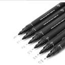 قلم يوني بول (Fineliner) رأس مشطوف (2.0mm) حبر أرشيفي، مقاوم للماء والبهتان، مثالي للعناوين والكتابة، أسود عبوة من (12) قلمًا 1