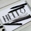 Uni Pin Fine Line Drawing Pen, 0.5 mm, Archival Pigment, Water-Resistant, Low-Bleed, Ideal for Diagrams & Tonal Notes - Dark Grey 2