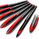 Uni-ball AIR Micro Rollerball Pen, 0.5 mm, Air-Tip Technology, Ultra-Smooth Flow, Fast-Drying, Ergonomic Barrel, Ideal for Letters & Reports, Red – Pack of 12 2