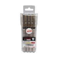 Uni-ball Deluxe Rollerball Pens, 0.7 mm, Waterproof Pigment, Smooth Flow, Classic Barrel, Ideal for Office Writing, Assorted Colors – Wallet of 4