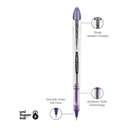 Uni-ball Vision Elite Rollerball Pen, 0.8 mm, Super Ink Tamper-Resistant, Airplane-Safe, Smooth Flow, Ideal for Travel & Signatures, Violet – Pack of 12 3