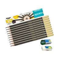 Apsara Regal Gold Pencil, HB, 10 Pencils with Sharpener