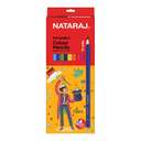 Nataraj Colour Pencils, Erasable , 12 Shades, With Erasers 0