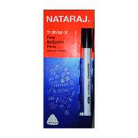 Nataraj Tririte X Fine Ball Pen, Black Ink – Pack of 10