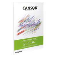 Canson Graduate Drawing Pad, A3, 160gsm, 30 Sheets, White Fine Grain Acid-Free Paper for Sketching & Illustration