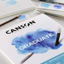 Canson Graduate Watercolour Pad, A3, 250gsm, 20 Sheets, Cold-Pressed Acid-Free Paper for Wet Techniques 3