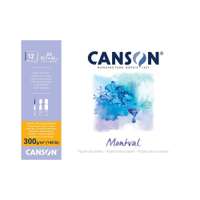 Canson Montval Watercolour Pad, A3, 300gsm, 12 Sheets, Cold-Pressed Acid-Free Paper for Professional Artists