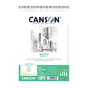 Canson 1557 Sketch Pad, A4, 120gsm, 50 Sheets, Fine Grain Spiral Bound Acid-Free Drawing Paper 0