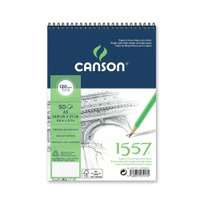 Canson 1557 Sketch Pad, A5, 120gsm, 50 Sheets, Fine Grain Acid-Free Paper for Artists & Students