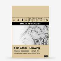 Daler Rowney Fine Grain Drawing Pad, A3, 120gsm, Smooth Acid-Free Sketch Pad for Dry Media – 30 Sheets