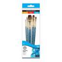 Daler Rowney Simply Camel Hair Brush Set, Soft Bristles for Watercolour & Gouache Painting - Pack of 5 0