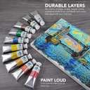 Daler Rowney System 3 Studio Acrylic Paint Set, Free Brush, Professional Heavy-Body Acrylics 3