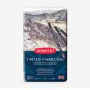 Derwent Tinted Charcoal Pencil Set, Tin of 12, Soft Texture, Colour-Enhanced Charcoal Drawing Set 1