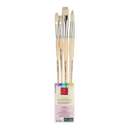 Panart ATL-10 Brush Set, Natural Bristle Series, Premium Range, Round 10 / Short Flat 6 & 10 / Filbert 6 – Set of 4 1