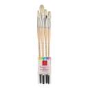 Panart ATL-09 Brush Set, Natural Bristle Series, Premium Range, Round 8 / Flat 8 / Short Flat 8 / Filbert 10 – Set of 4 0