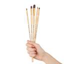 Panart ES-04 Brush Set, Echo Campus Series, Multicolor Synthetic Bristles, Round 6 / Bright 6 / Filbert 4 / 8 / 14 – Set of 5 2
