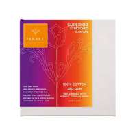 Panart Stretched Cotton Canvas, 50x50 cm, 1.5” Depth, 350 GSM, Square Format
