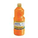 Giotto Poster Paint Matt, 1000 ml Bottle, Matt Finish, Smooth Blend, Rich Color, Ideal for Making Poster, Bright Fills, Mixing, & Craft – Orange 0