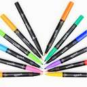 Mont Marte Art Marker Dual Fine Tip, 12 Colors, Alcohol Ink2 4
